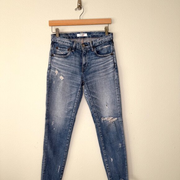 Moussy Vintage Howa Distressed Raw Hem Jeans Size 28 - Picture 11 of 12